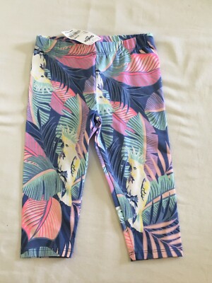 NWT OshKosh Girls Capri Leggings Parrot Cropped