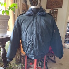 Vintage WORK GEAR Blue Bomber Nylon Jacket Mens LARGE Excellent Condition 1970's