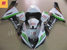 Kit Carene Nero Bianco Verde per Kawasaki Ninja ZX6R 636 2005-2006 Carrozzeria