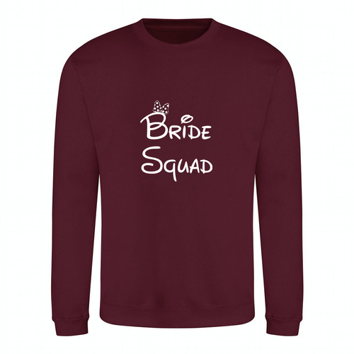 Sweatshirt Bride Squad Hen Do Marriage Wedding Gift Printed Unisex Sweater Jumpe - Picture 19 of 25