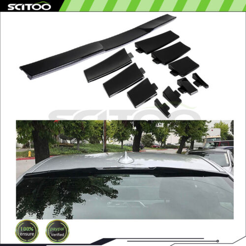 For Sedan Car Universal Adjustable Rear Trunk Spoiler Lip Roof Tail Wing Glossy - Picture 1 of 10