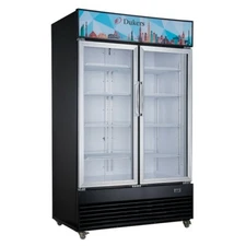 NEW 2 Glass Door 47" Refrigerator Merchandiser Display NSF Dukers DSM-41R #2222
