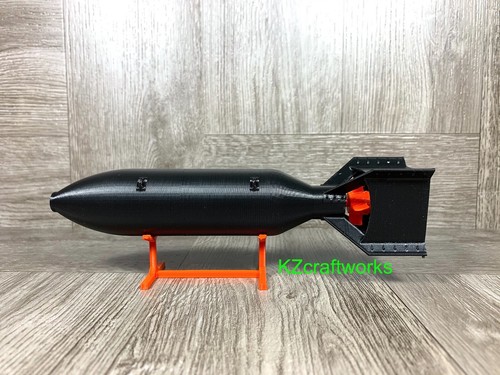Model Hms Bomb 100 LB Bomb Model with Display Stand - US Military - 3D Printed - US ...