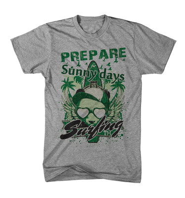 Mens T-Shirt Sunny Day Surfing Panda Wind Surf Beach Party New S-5XL SD9316