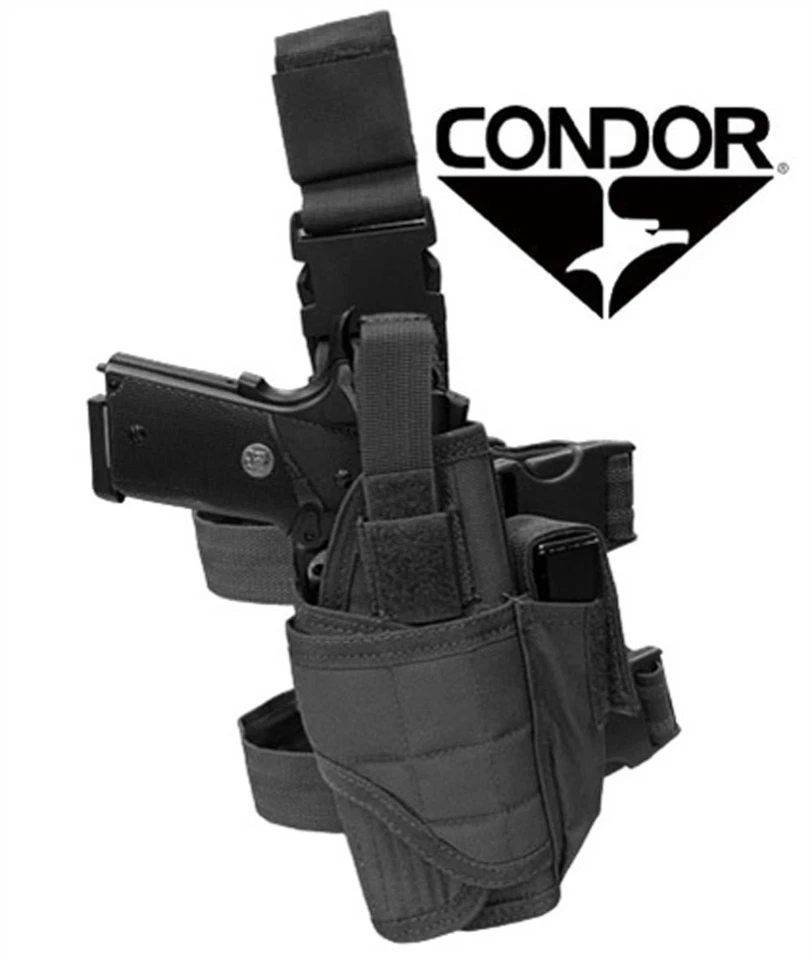 Pistola táctica ajustable de pierna caída Condor Tornado funda para diestros o zurdos Foto 4 de 4