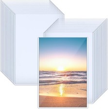 32 Pack 5 X 7 Hard Plastic Card Sleeves Waterproof Photo Card Holder Postcard