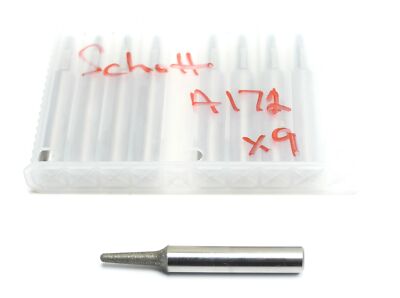 9pcs Schott A172 Diamond Conical GL45-D76H Micro Mill Bits 2 x 6 x 45mm