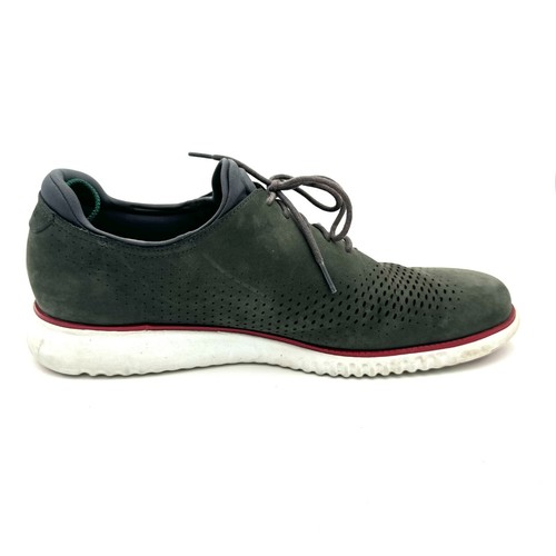Cole Haan 2.Zerogrand Mens Size 15M Gray Suede Laser Wing Tip Oxford Shoe C26036 - Picture 2 of 11