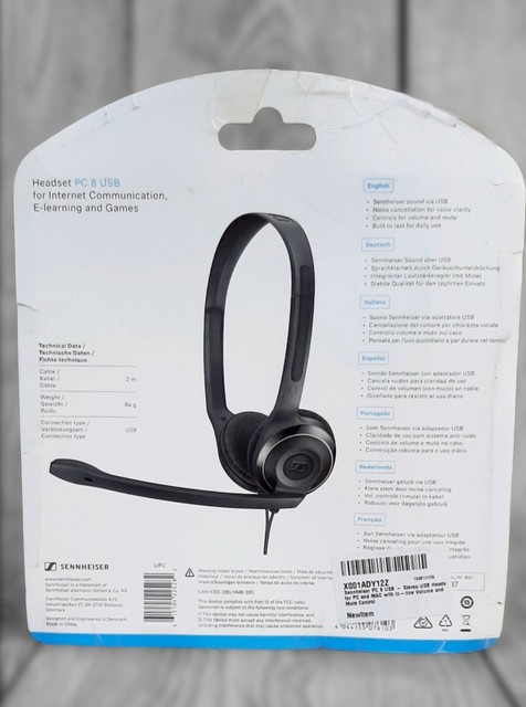 Sennheiser PC 8 USB Usb Pc Stereo Headset With Noise Cancelling Microphone  Deltapage.com