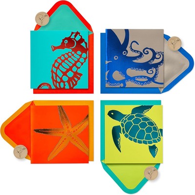 Papyrus Blank Cards With Envelopes, Sea Life (20-Count)