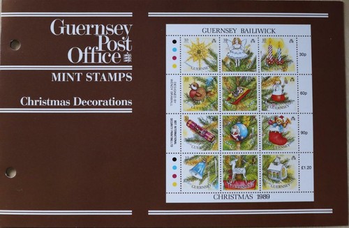 Guernsey Briefmarken: "Weihnachten - Deko" - Präsentationspaket 1989 - Bild 2 von 3