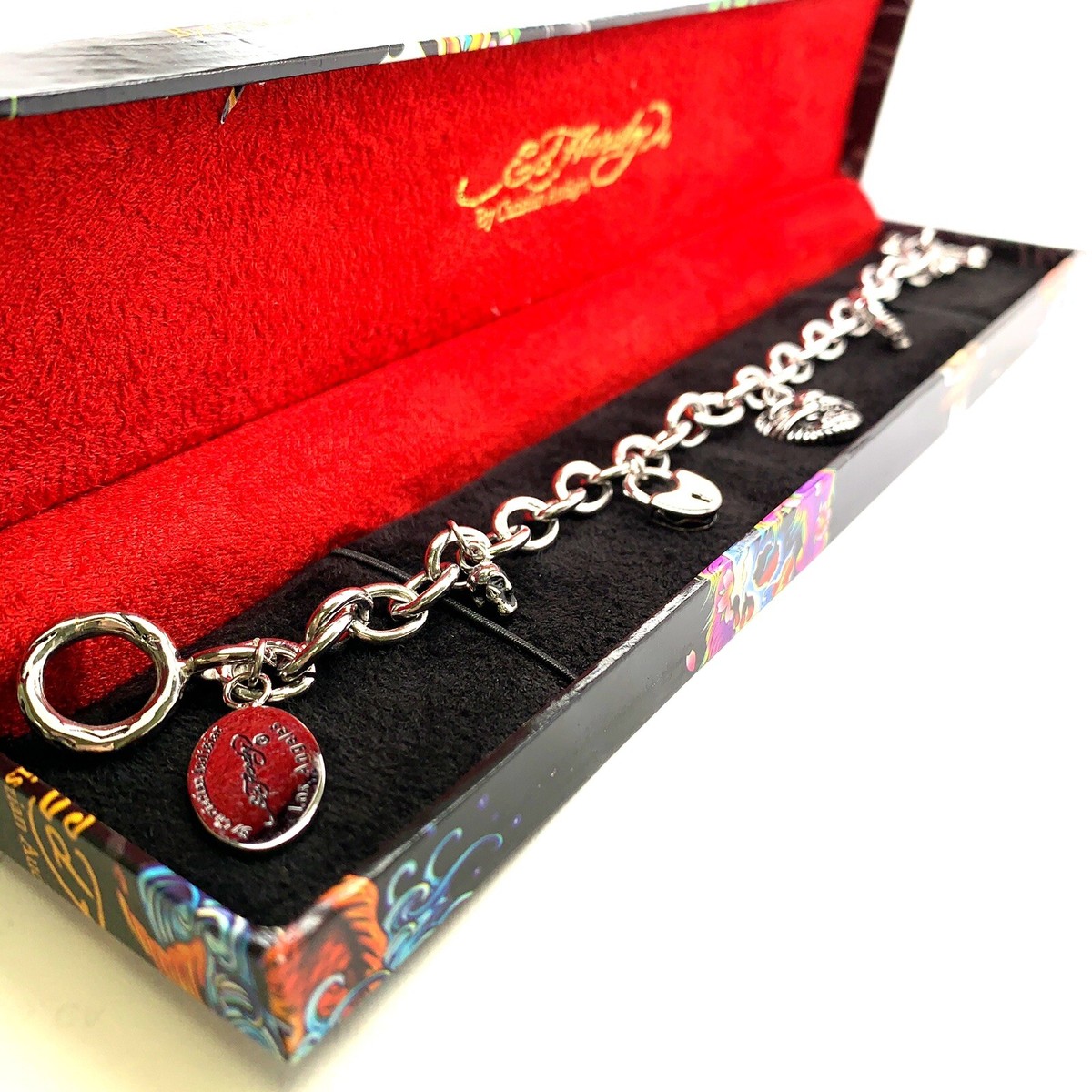 最終値下げ Ed Hardy スカルチェーンブレスレット 楽天市場】エドハーディー ED HARDY ブレスレット 剣 TRUE LOVE DAGGER