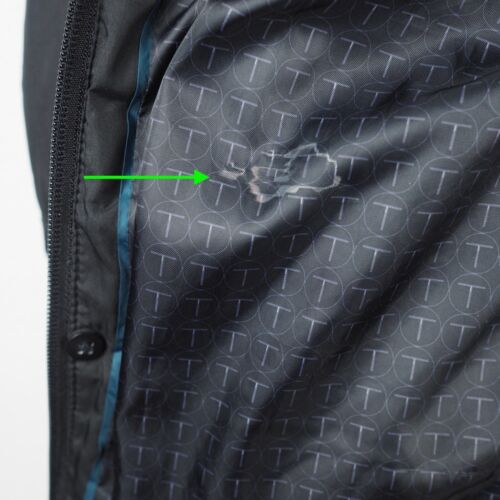Tumi Quilted Puffer Jacket Mens Medium Black Insulated Fill T-Tech Zip ButtonTum - Picture 14 of 16