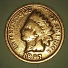 1897  Indian Head Penny; Good condition