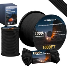 1000Lb Paracord Rope, 4Mm 12 Triple Strands Paracord, Heavy Duty Tactical Parach