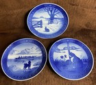 Royal Copenhagen 3 Collector Plates: 1968, 1970, 1971 Denmark 7”