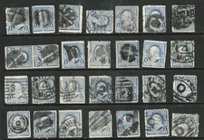 Cancels Collection Fancy Number Year Franklin 1 Cent Sc #219 Banknote US 22B11