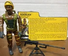 Vintage 1988 GI Joe Tiger Force Roadblock 100% Completel With Card Near Mint*13