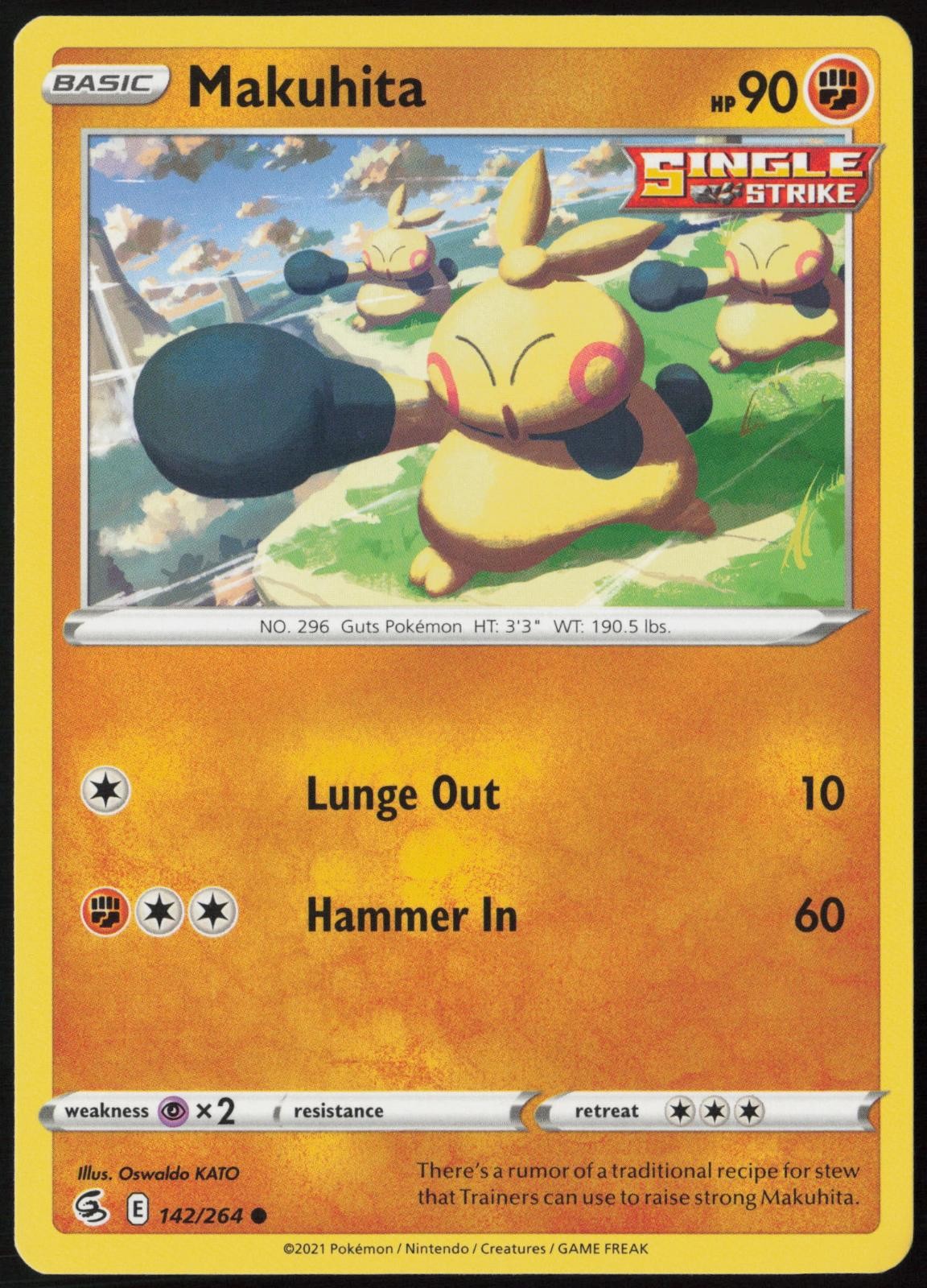 Makuhita 142/264 Common Fusion Strike Pokemon Near Mint