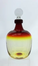 Blenko Handmade Glass 7521S Decanter in Tangerine Don Shepherd Design