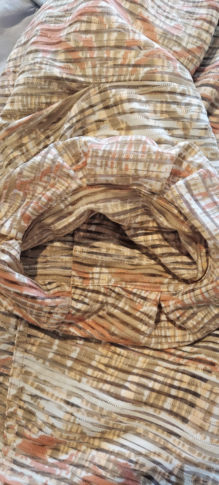 Multiples Abstract Print Button Mandarin Collar L… - image 6