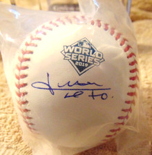 JUAN SOTO 2019 World Series Live Signed Baseball with COA. WASHINGTON NATIONALS.
