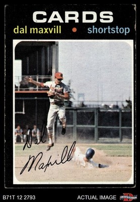 1971 Topps #476 Dal Maxvill Cardinals 3 - VG