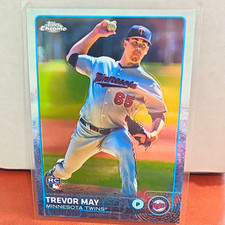 Topps 2015 Chrome Trevor May Rookie Minnesota Twins Baseball Card #118. rookie card picture