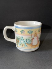 Wedgwood The World Of Peter Rabbit Kids Mug Baby Cup 1997 ABC Alphabet England