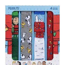 NEW Holiday Novelty Socks, Christmas Vacation, Grinch, Peanuts, One Size, 4-Pack