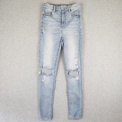 American Eagle Curvy Highest Rise Jegging Jeans Women's Size 2 Reg Distressed