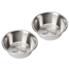 FOYO Stainless Steel Pet Bowls Set - Cat and Dog 1.5 Cups 12 OZ , Natural