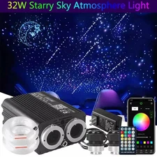 1200pc Car Headliner Meteor Starry Light Set Twinkle Ceiling Lights Fiber Optic