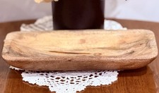 Vintage Hand Carved Dough Bowl, 12 X6 Inch, Decor Or Food Safe.
