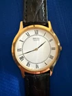 Vintage Seiko Quartz V700-8A10 Gold Tone Roman Numeral Dress Watch Japan