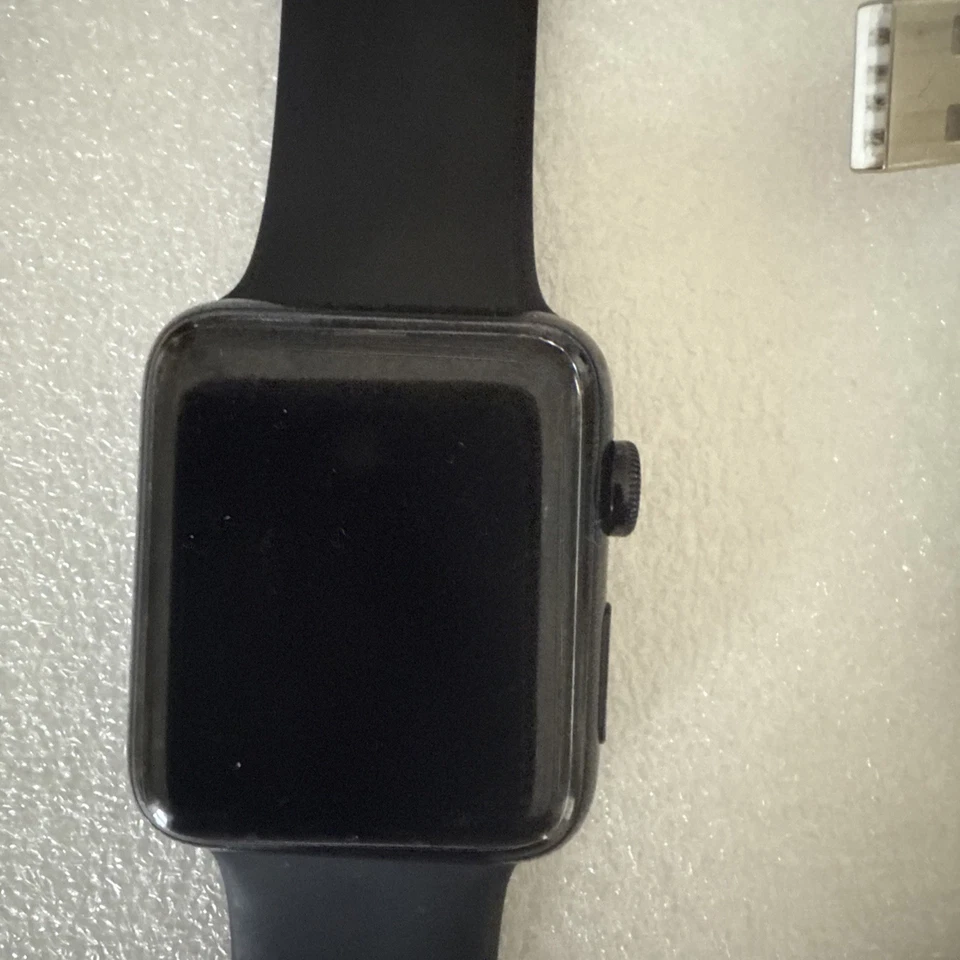Apple Watch Series 2 42mm stainless steel with black band - Image 4 of 4