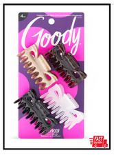 Goody SlideProof Classics Medium Claw Clips - 4ct Assorted Neutrals Hair Styling