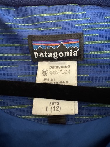 Patagonia Boy’s Blue Ski Jacket Size Large (12) - Picture 3 of 4