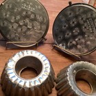 Vintage LOT  of 2 CAKE pans and 2 FLUTED MOLDS TIN EKCO — photo 7