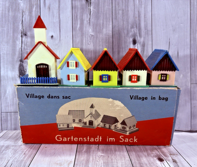 #ad #ad Vintage 1950s HOFFMANN quot;Gartendtadt im Sackquot; Austria Complete Original Village $21.99