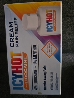 Icy Hot Max Strength Pain Relief Cream with Lidocaine Plus Menthol, 2.7 oz 8/27