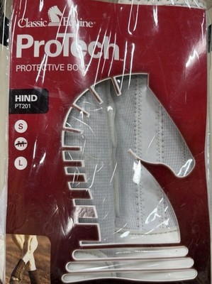 Classic Equine ProTech Hind Protective Boot PT201 Neoprene White