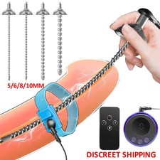 Electric E-stim Male Metal Urethral Sounding Stretcher Penis Plug Bead Dilator