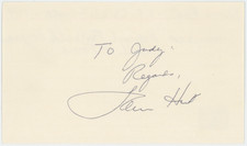 Lamar Hunt KC Chiefs Hall Of Fame Autographed Signed Index Card AMCo COA 31787