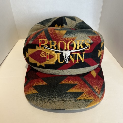 Vintage Country Brooks & Dunn Hat Aztec Ronnie Dunn & Kix Brooks Autographed