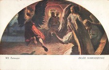 Vintage Polish Christmas Postcard W. Tetmajer Boe Narodzenie Art