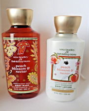 2pc set Bath Body Vera Bradley PEACH BLOSSOM NECTAR Lotion Body Wash New