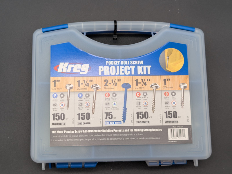 Kreg SK03 Pocket Hole 5 Sizes 675 Screw Kit