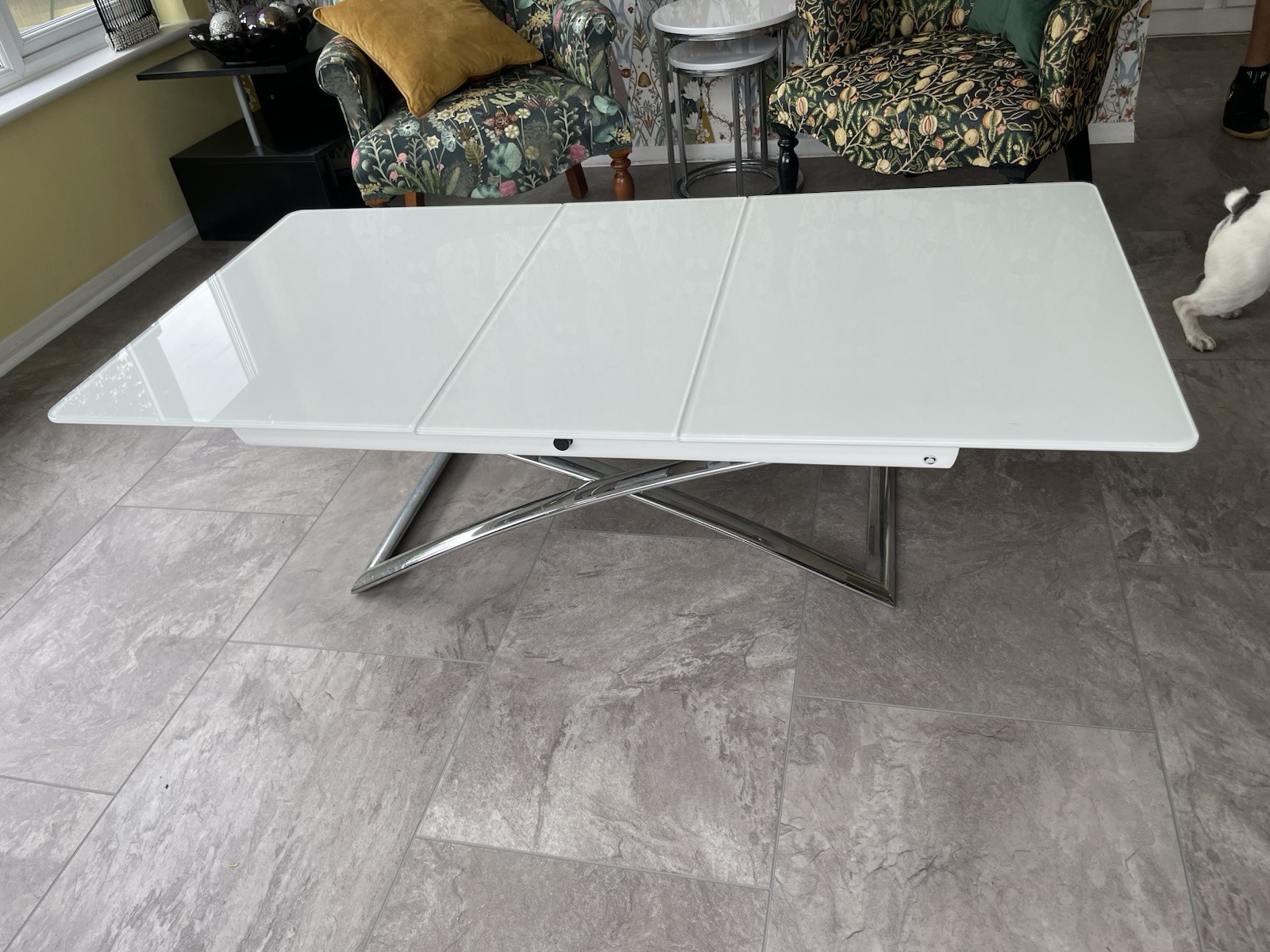 Natuzzi Adjustable Glass Coffee/Dining Table