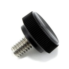 25 PCS 832x1/4 Inch Thumb Screw Stainless Steel Black Plastic Knob USA